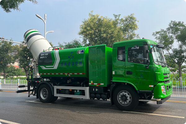 水車(chē)作業(yè)(高壓沖洗+霧炮降塵)示意圖